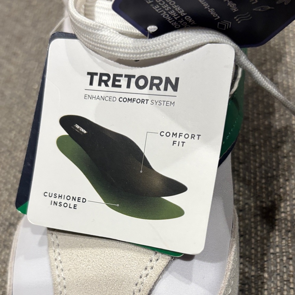 Tretorn Cream and Green Sneakers - Picture 9 of 12